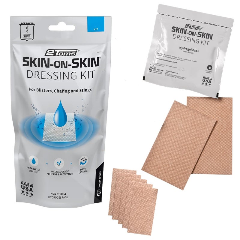 2Toms Skin-on-Skin Dressing Kit, Medical-Grade Adhesive Bandages for Blisters, Chafing, and Irritations for All-Day Wear - Image 1